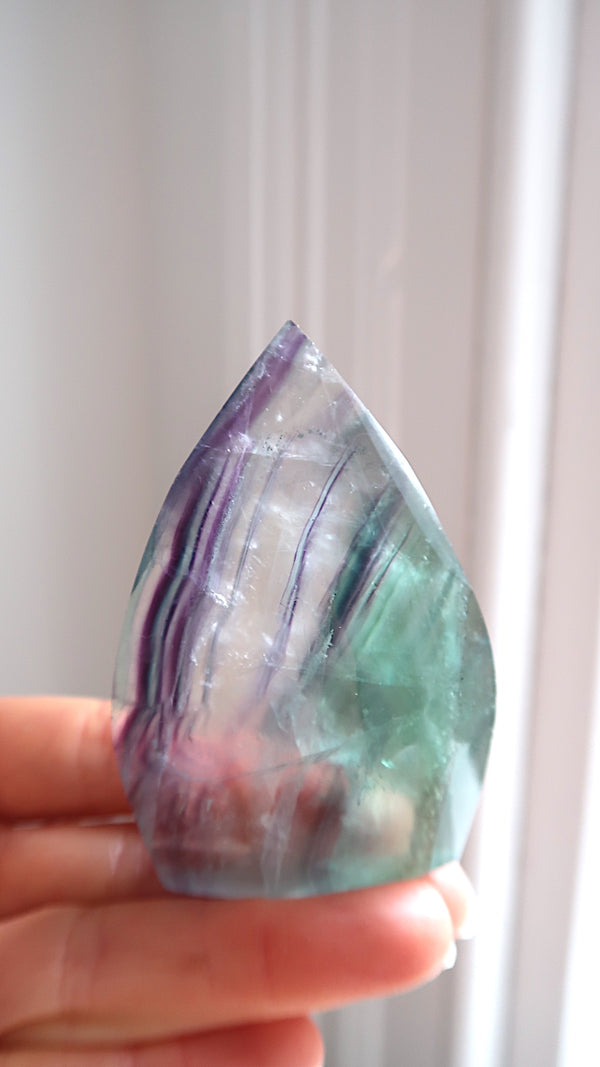 Premium Rainbow Fluorite Tear Drop