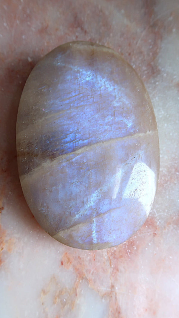 Large Moonstone Palm Stone