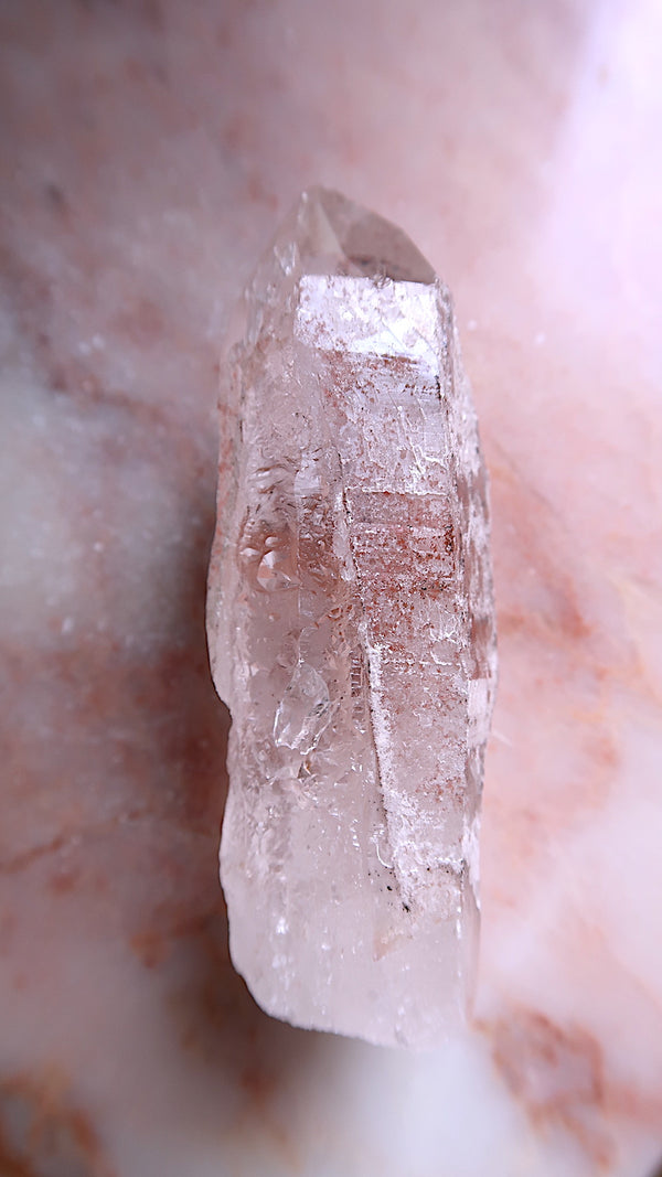 Pink & Clear Lemurian Point