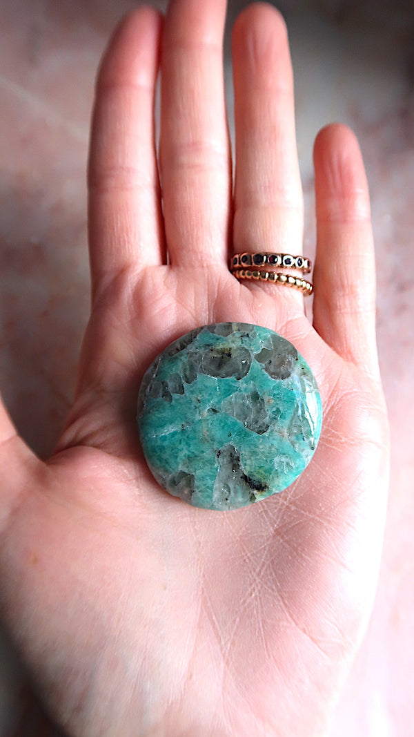 Amazonite Palm Stone