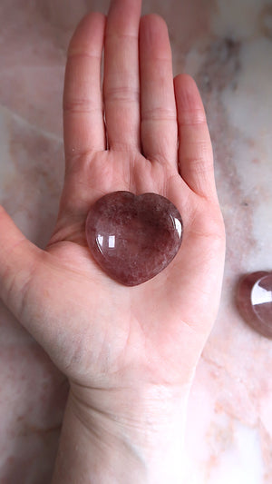 Strawberry Quartz Hearts