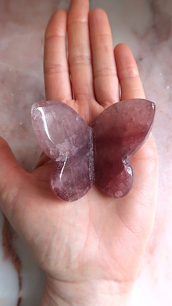 Pink Fluorite Butterfly
