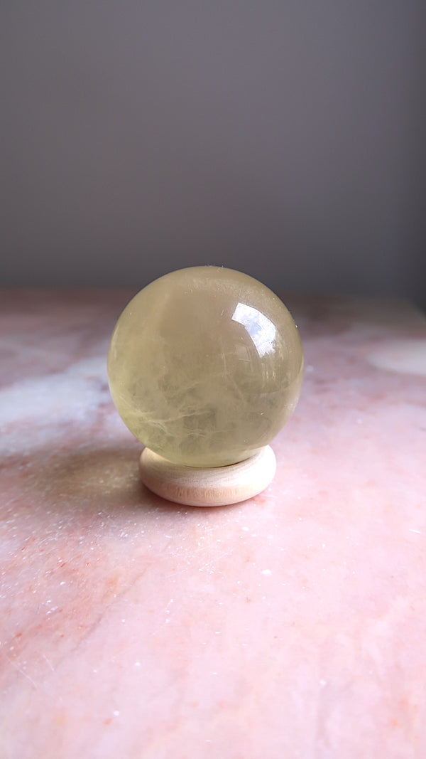 Yellow Fluorite Sphere
