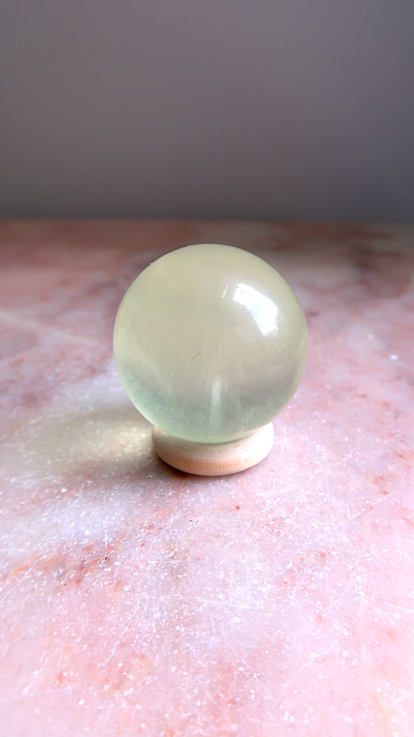 Lime Yellow Fluorite Sphere
