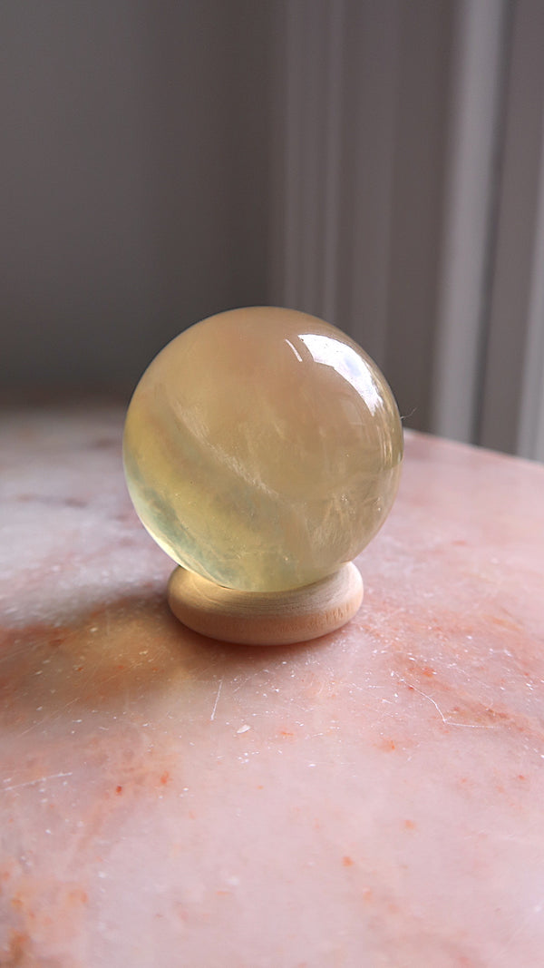 Yellow Fluorite Sphere