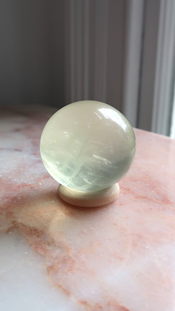 Lime Yellow Fluorite Sphere
