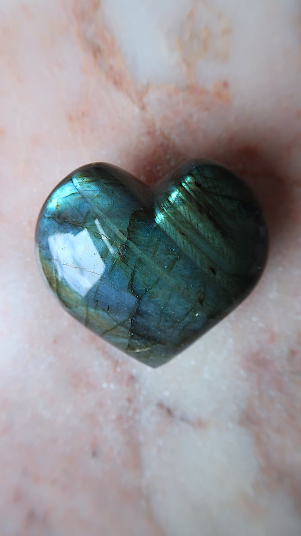 Blue Labradorite Heart
