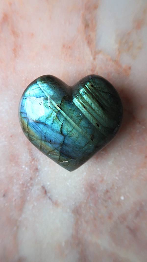 Blue Labradorite Heart