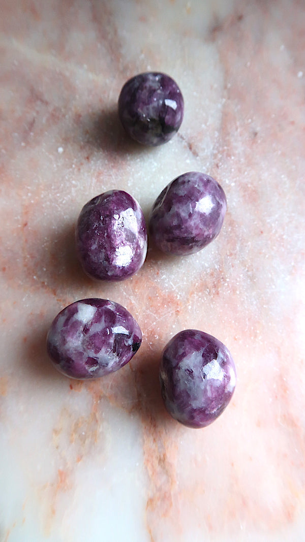 Lepidolite Tumbles