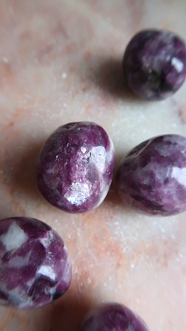 Lepidolite Tumbles