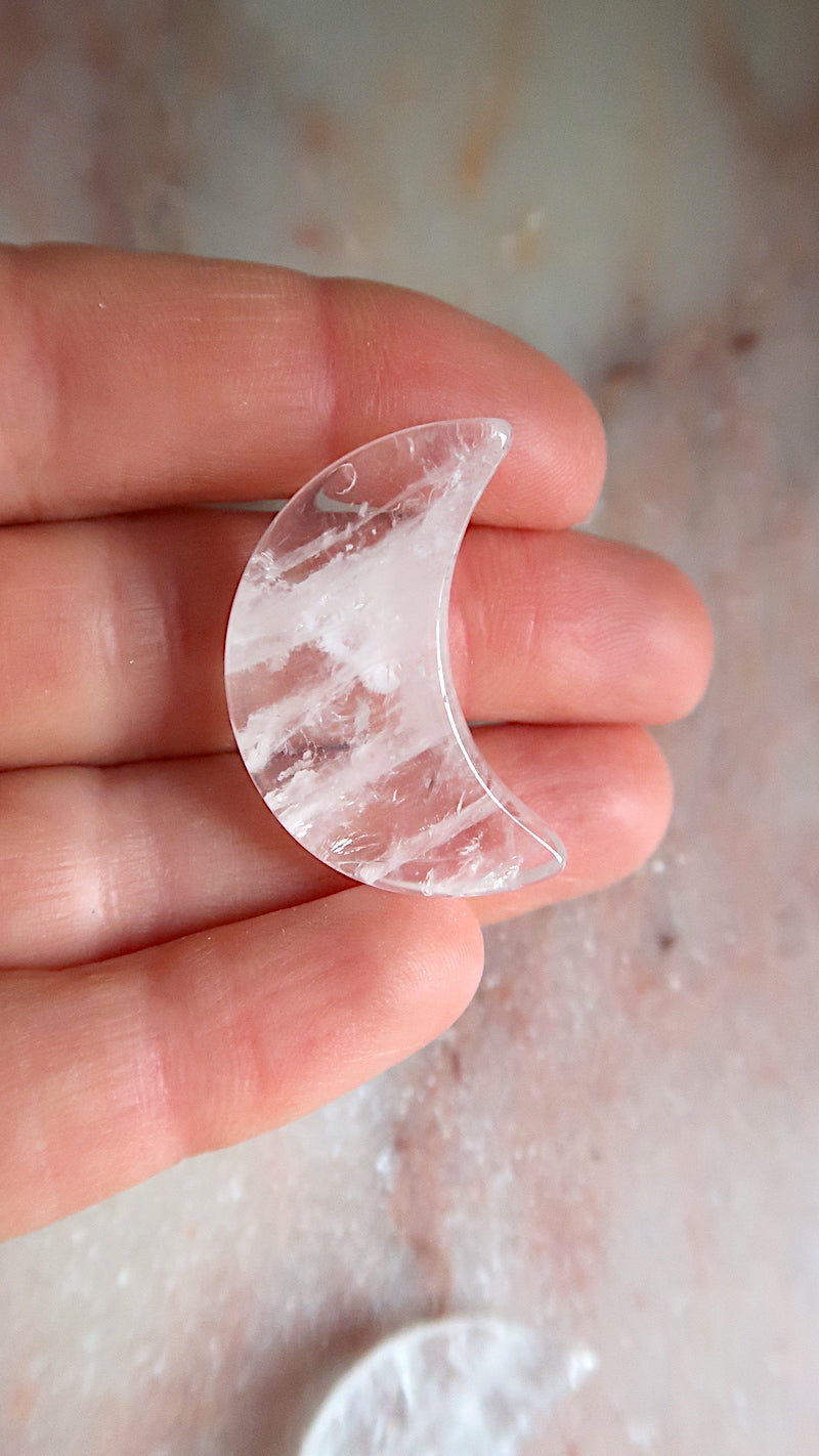 Clear Quartz Moons