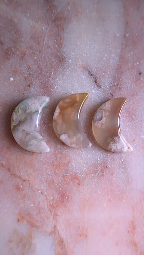 Flower Agate Moons