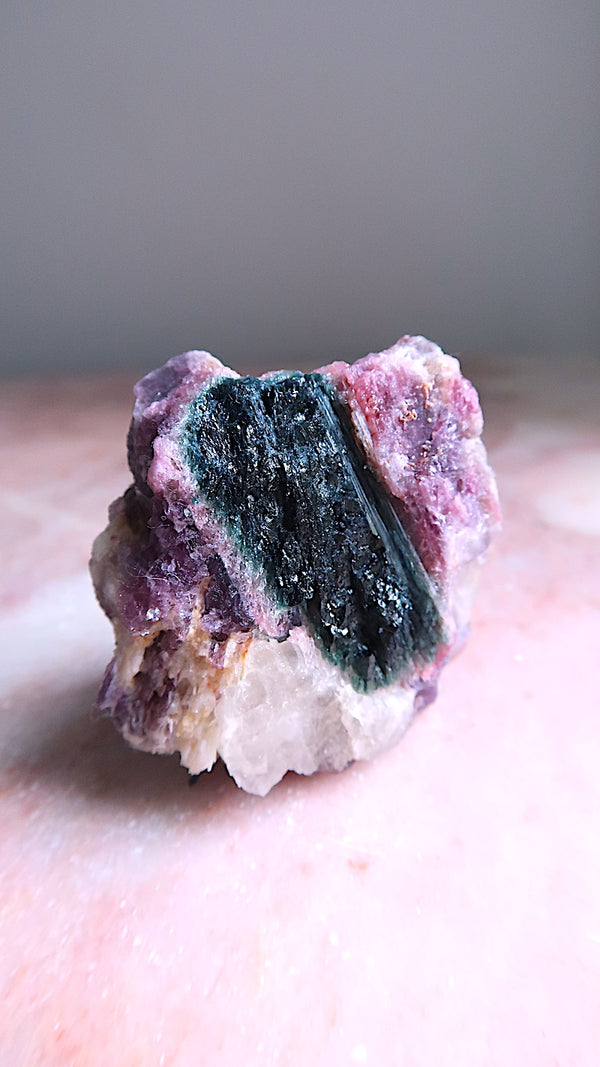 Black Pink Green Tourmaline