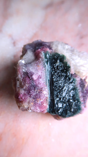 Black Pink Green Tourmaline