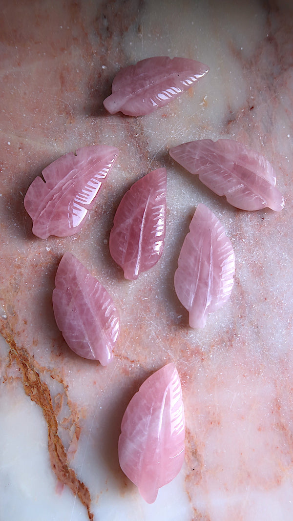Rose Quartz Leaf
