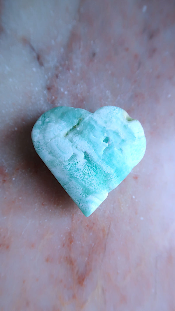 Blue Hemimorphite Heart