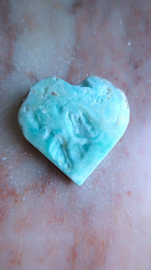 Blue Hemimorphite Heart