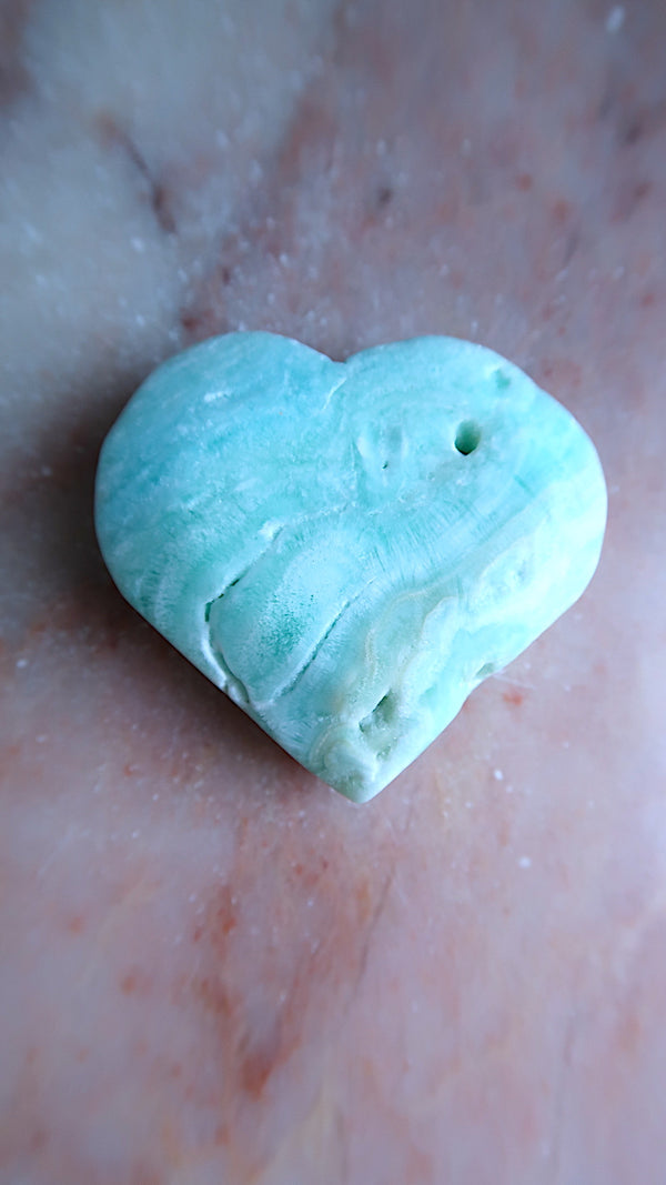 Blue Hemimorphite Heart