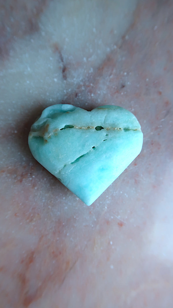 Blue Hemimorphite Heart