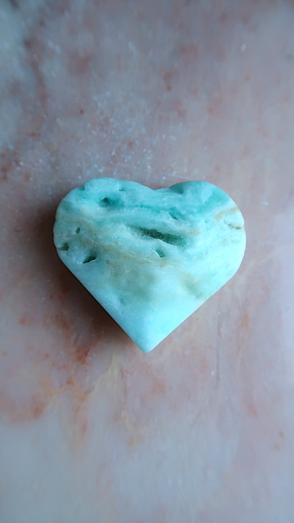 Blue Hemimorphite Heart