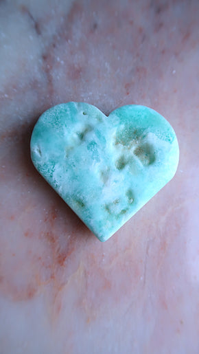 Blue Hemimorphite Heart