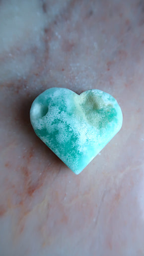 Blue Hemimorphite Heart