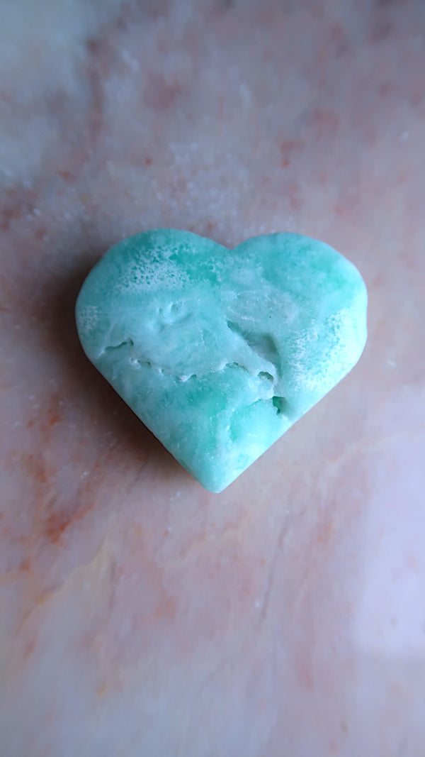 Blue Hemimorphite Heart