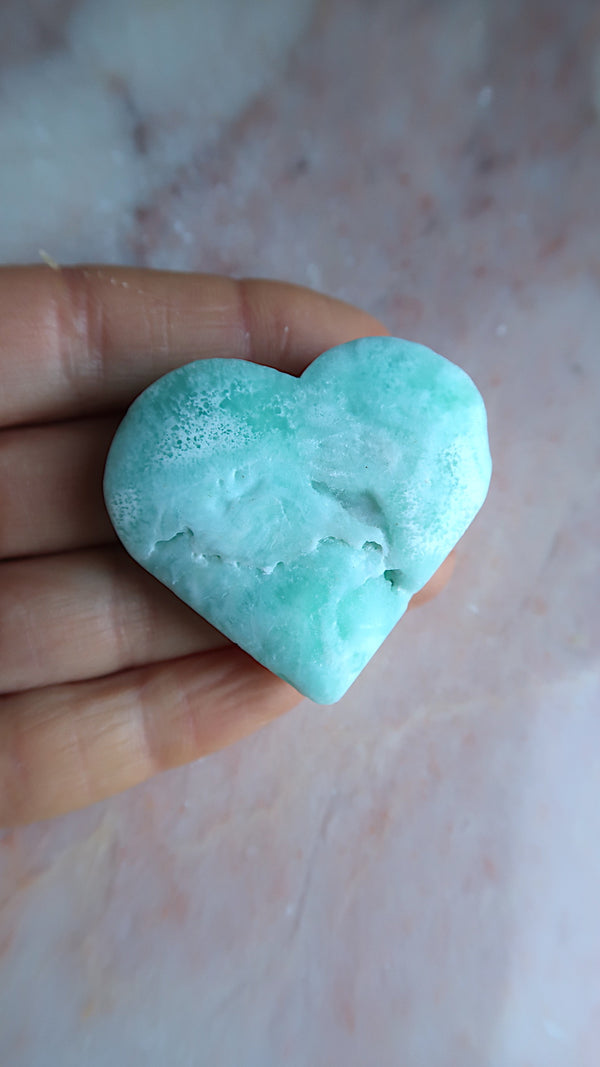 Blue Hemimorphite Heart