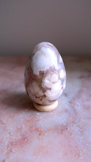 Flower Agate Egg