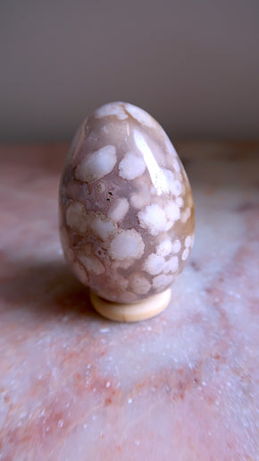 Flower Agate Egg