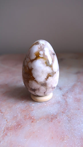 Flower Agate Egg