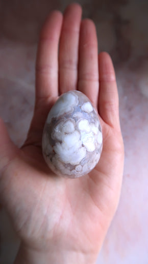 Flower Agate Egg
