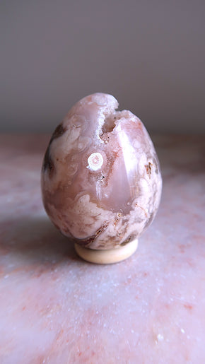 Flower Agate Egg