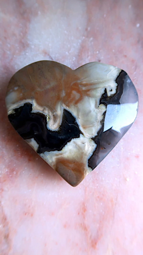 Volcano Agate Heart