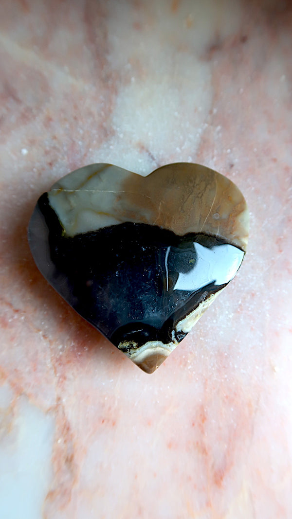 Volcano Agate Heart