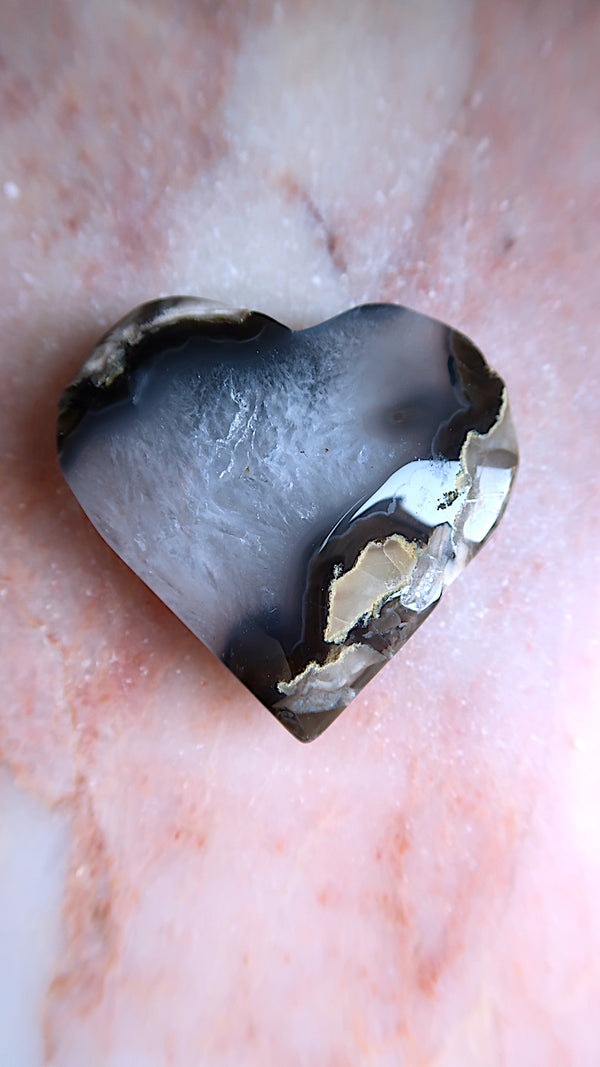 Volcano Agate Heart