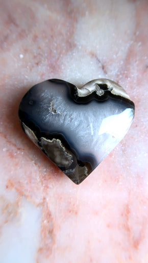 Volcano Agate Heart