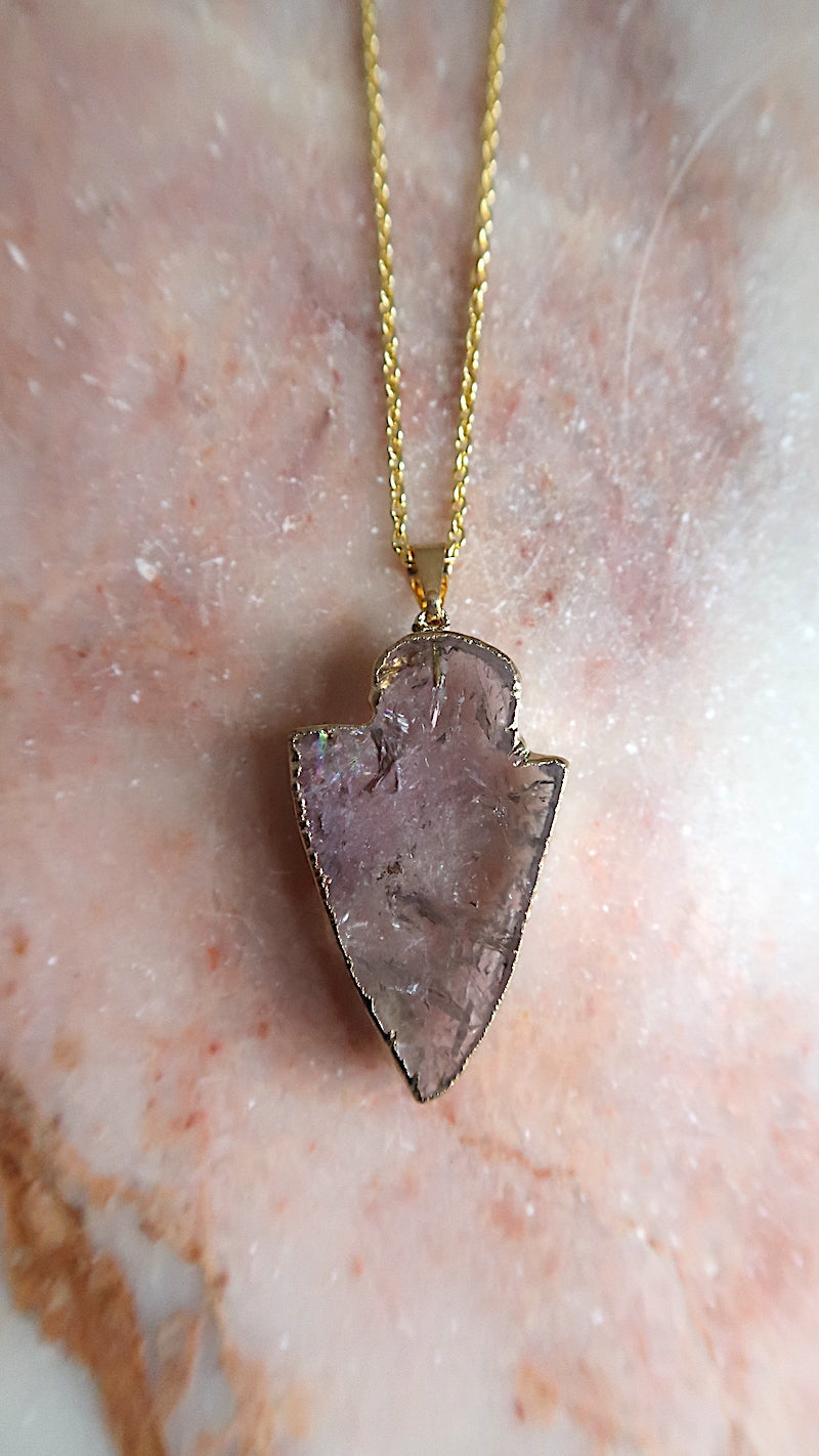 Amethyst Arrow Necklace