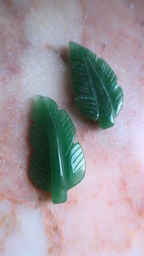 Green Aventurine Leaf