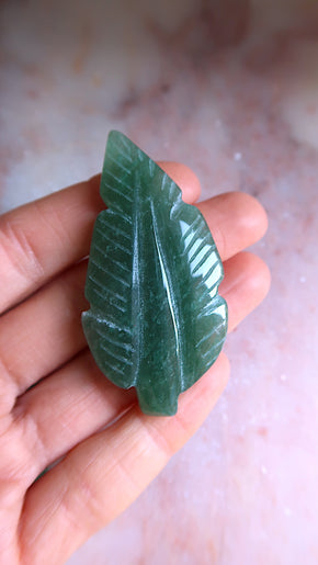 Green Aventurine Leaf