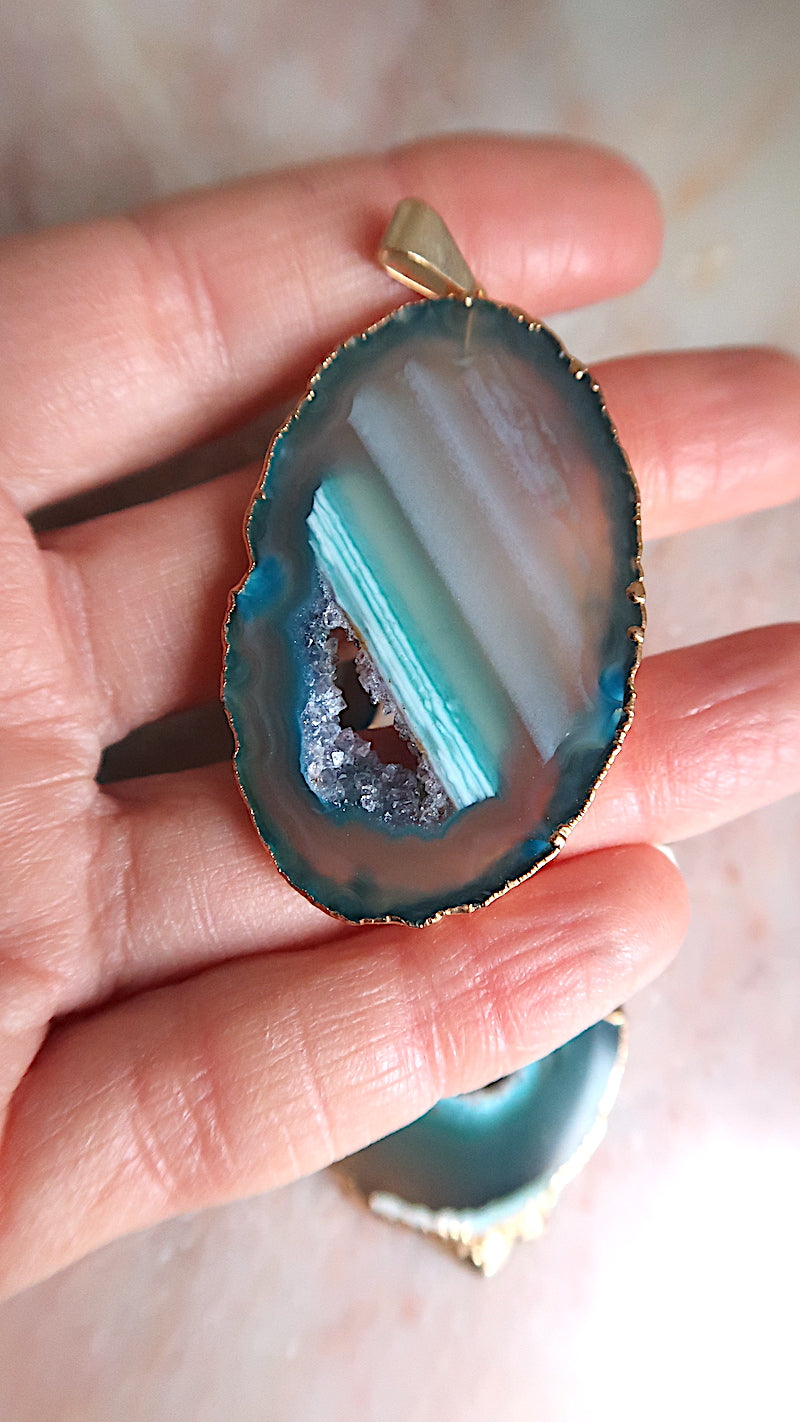 Blue Agate Necklace