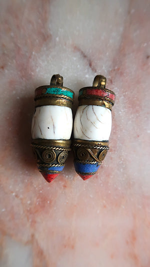 Tibetan Conch Shell Pendants