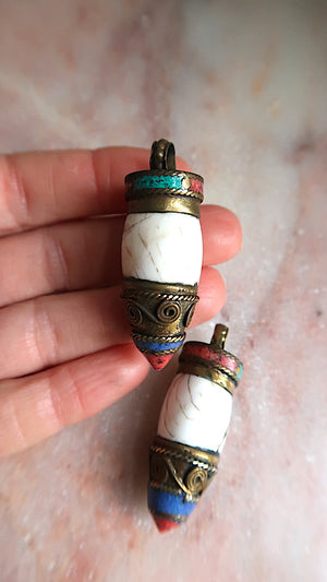 Tibetan Conch Shell Pendants