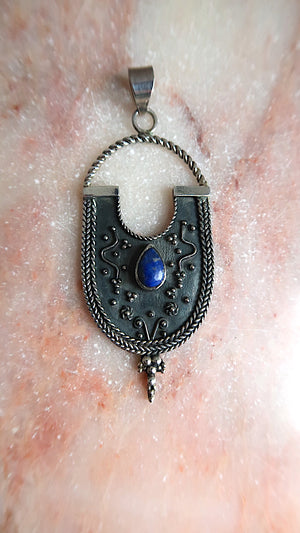 Tribal Lapis Lazuli Pendant