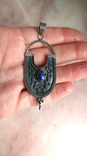 Tribal Lapis Lazuli Pendant