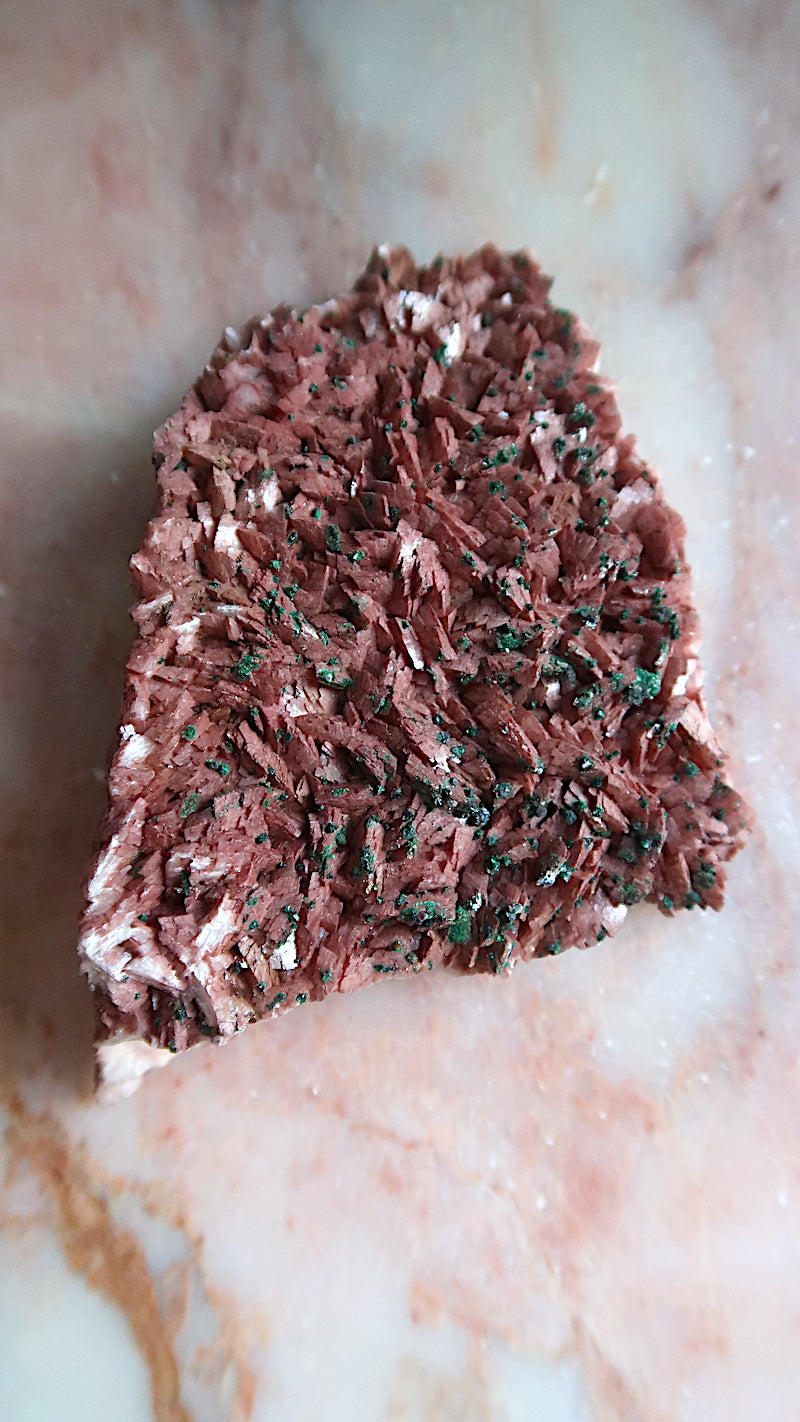 Large Pink Dolomite & Green Malachite