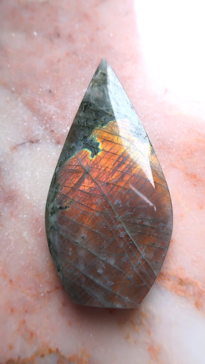 Gold Labradorite Tear Drop