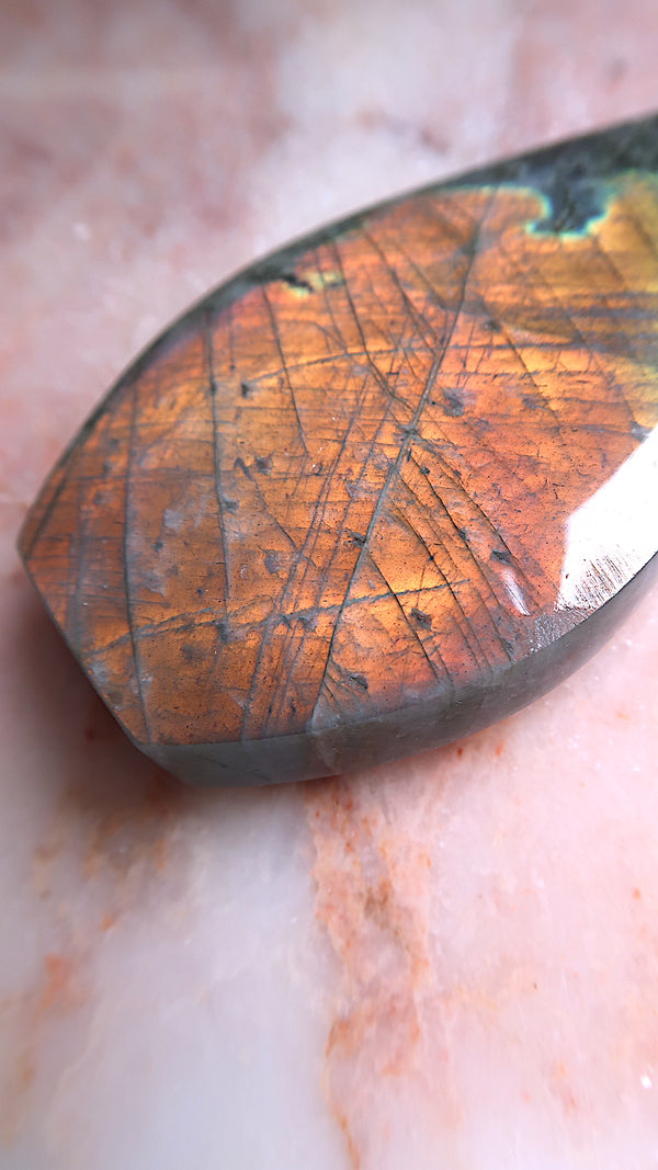 Gold Labradorite Tear Drop