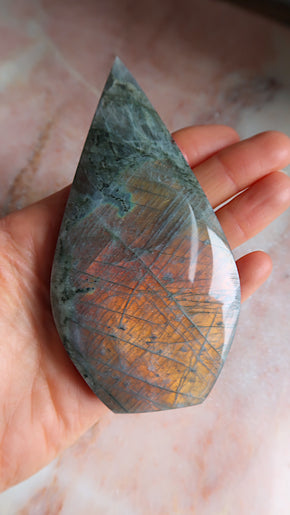 Gold Labradorite Tear Drop