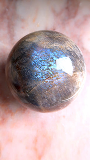 Large Moonstone & Sunstone Sphere
